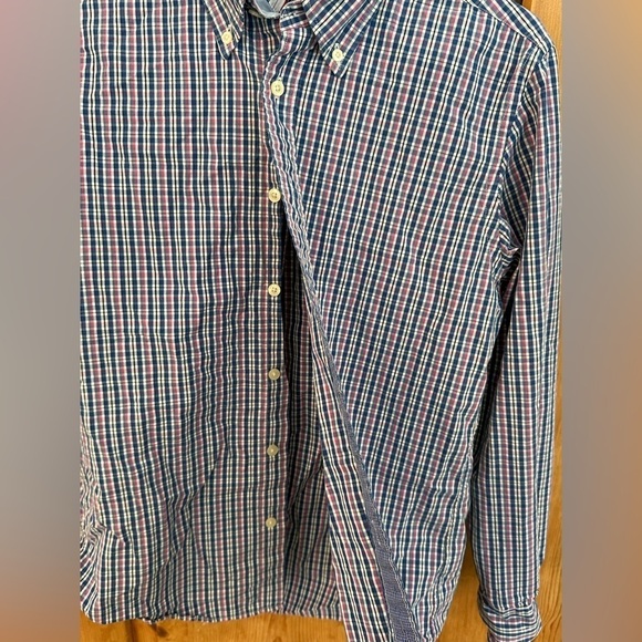 Men’s Button Up Tommy Hilfiger Dress Shirt Size Small Slim Fit Long Sleeve - Picture 4 of 9